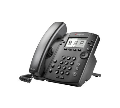 2200-48300-025 - Polycom VVX 301 6-Line Dual-Port Ethernet 3.2-inch LCD VoIP Phone