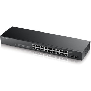 GS1900-24 - Zyxel Fanless 24Ports GbE L2 Web Managed Rackmountable Switch