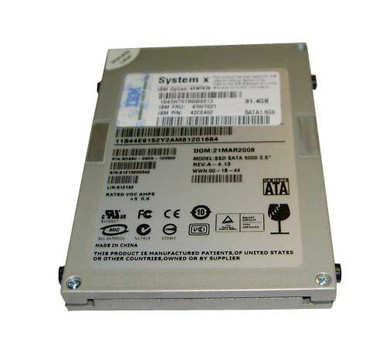 43W7621 - IBM 31.4GB SATA 1.5Gb/s 2.5 inch Solid State Drive (SSD)