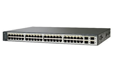 Catalyst 3750V2-48PS-S - Cisco 48-Ports 4 x SFP Layer 3 Managed Rack-mountable 1U Network Switch