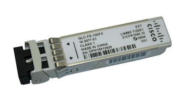 GLC-FE-100FX - Cisco 100Mb/s 100Base-FX 2km 1310nm Duplex LC Connector SFP Multi-mode Fabric Transceiver Module