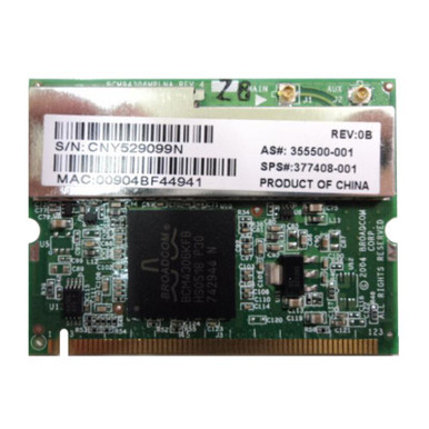 377408-001 - HP 54G 802.11b/g High Speed Wireless LAN (WLAN) Mini PCI Network Interface Card for Pavilion Notebook PCs