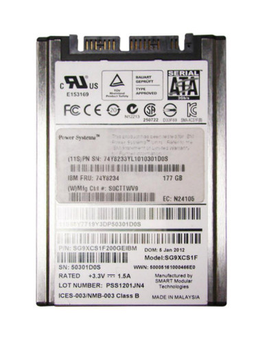 68Y7719 - IBM 200GB mSATA SATA 1.8 inch Multi Level Cell (MLC) Solid State Drive (SSD)