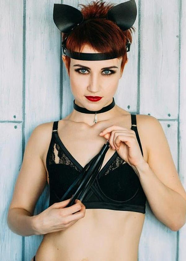 Leather Cat Ears Harness Accessory