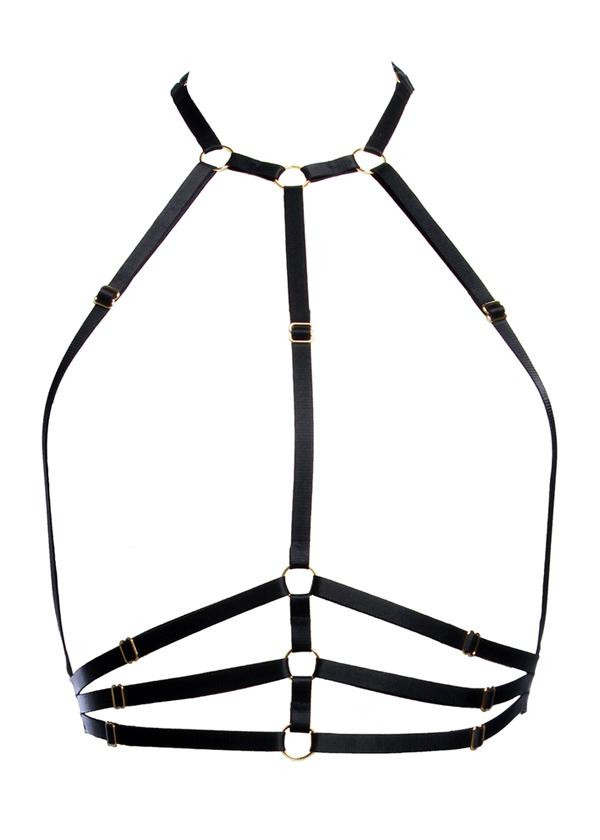 Adjustable Fetish Chest Harness for Intimate Play