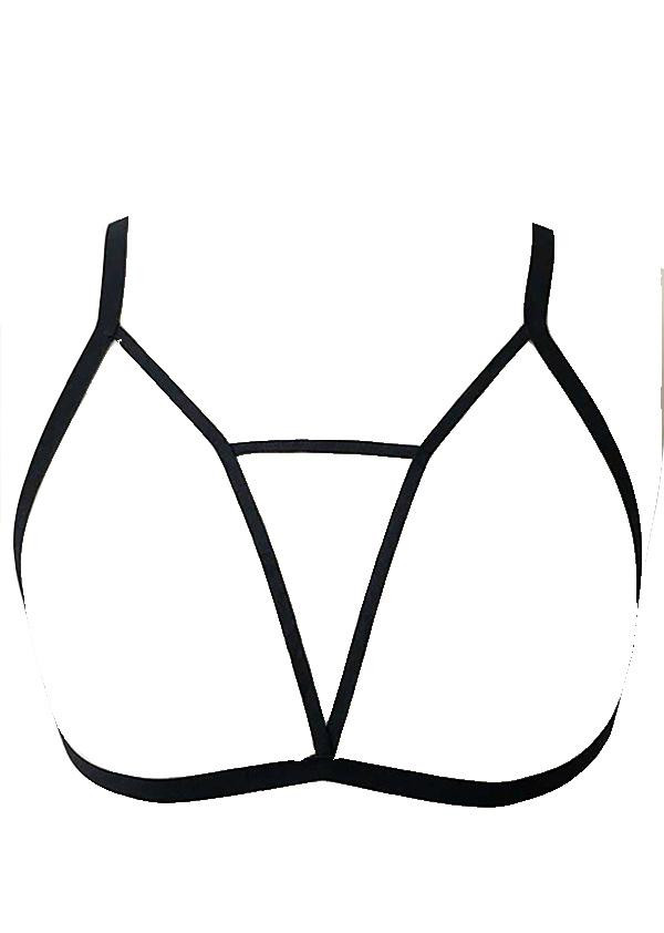 Elastic Underbust Harness – Minimal V-Frame Edition