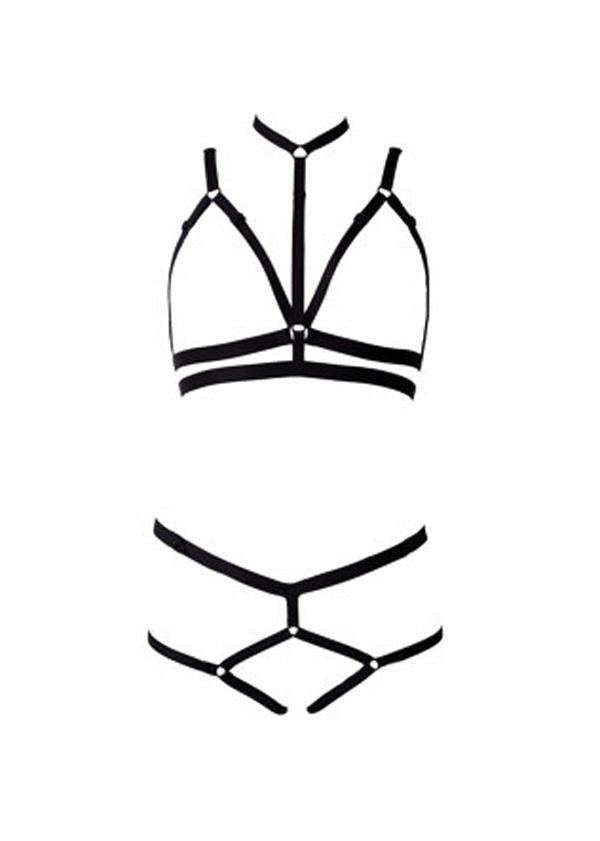 String Bra Panty Elastic Harness Set