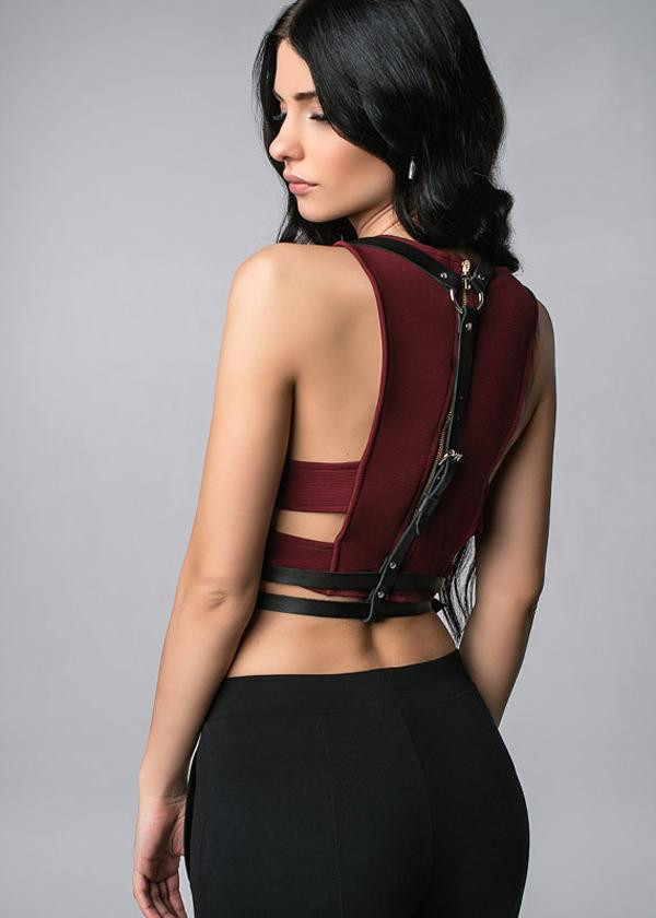 Over T-Shirt Sexy Leather Accessory Harness