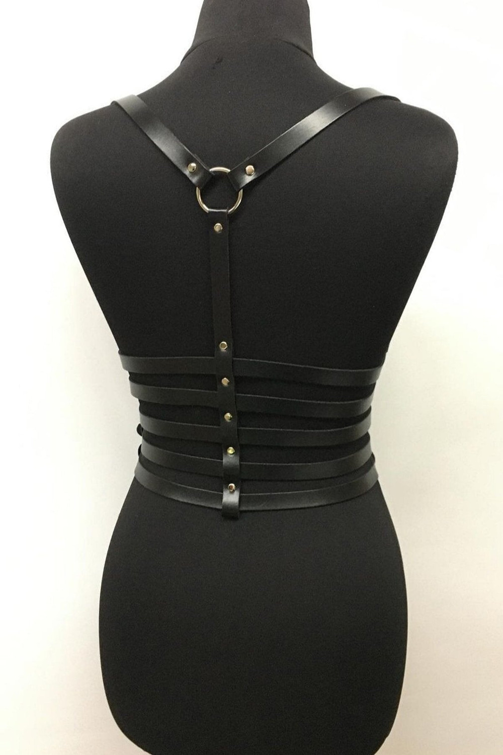 5 Row Chain Detailed Stylish Leather Belt