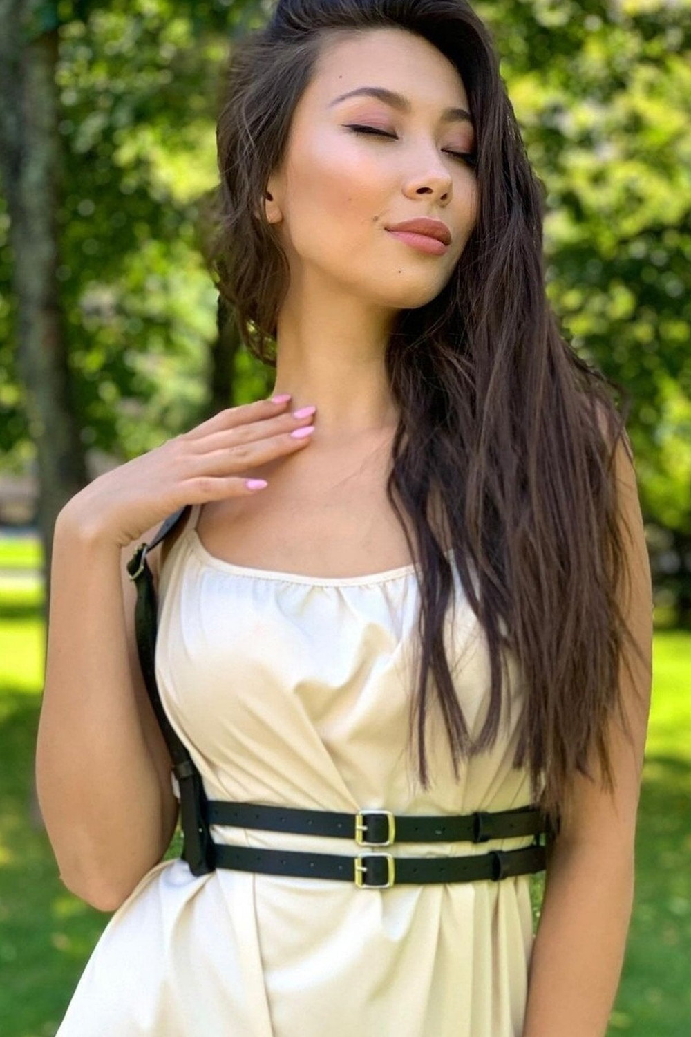 Slim Ribbon Shoulder Strap Adjustable Stylish Leather Harness Corset Belt