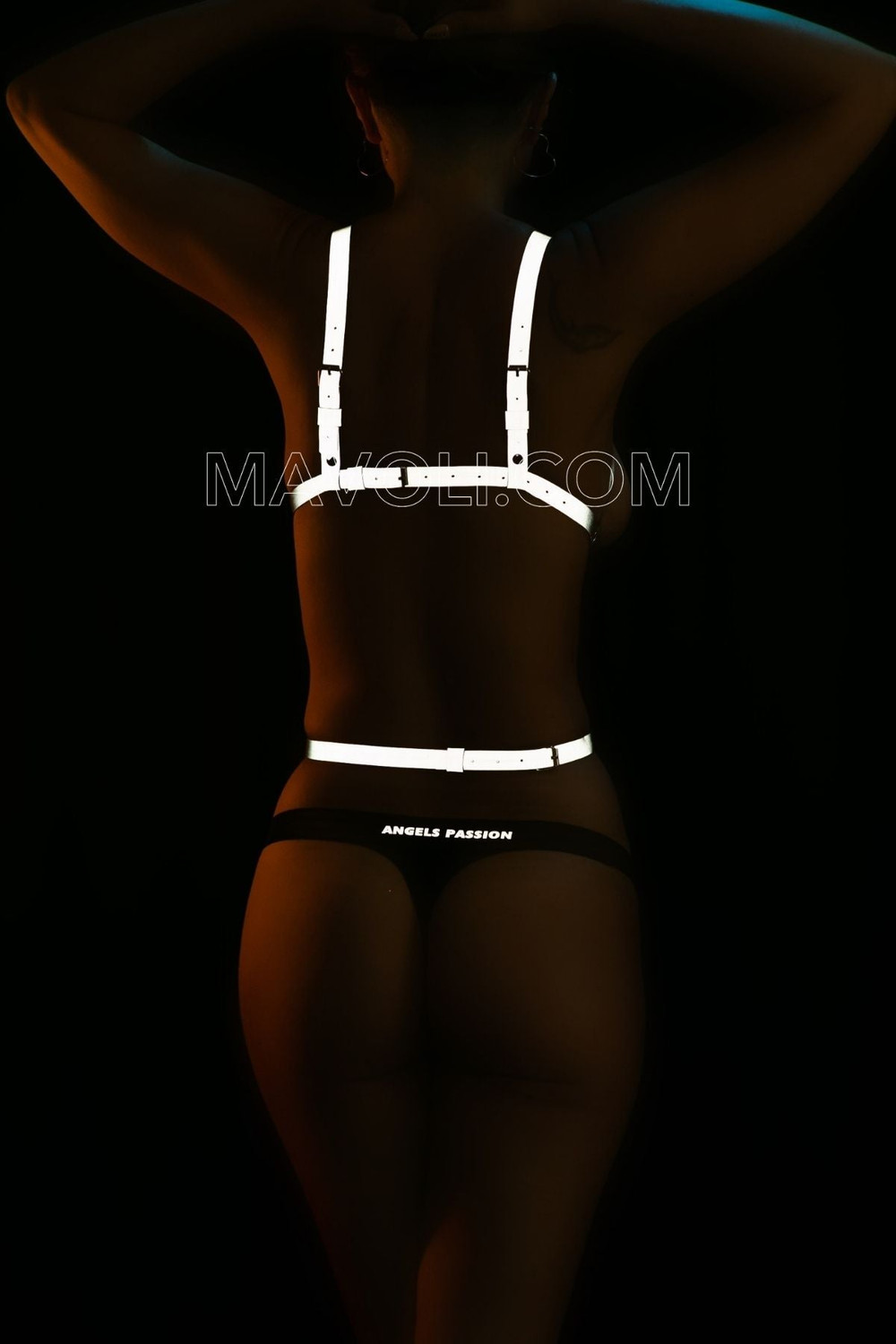 Reflective Sexy Body Harness - Socks Strap Shiny Club Dance Wear -  Gear   Kit