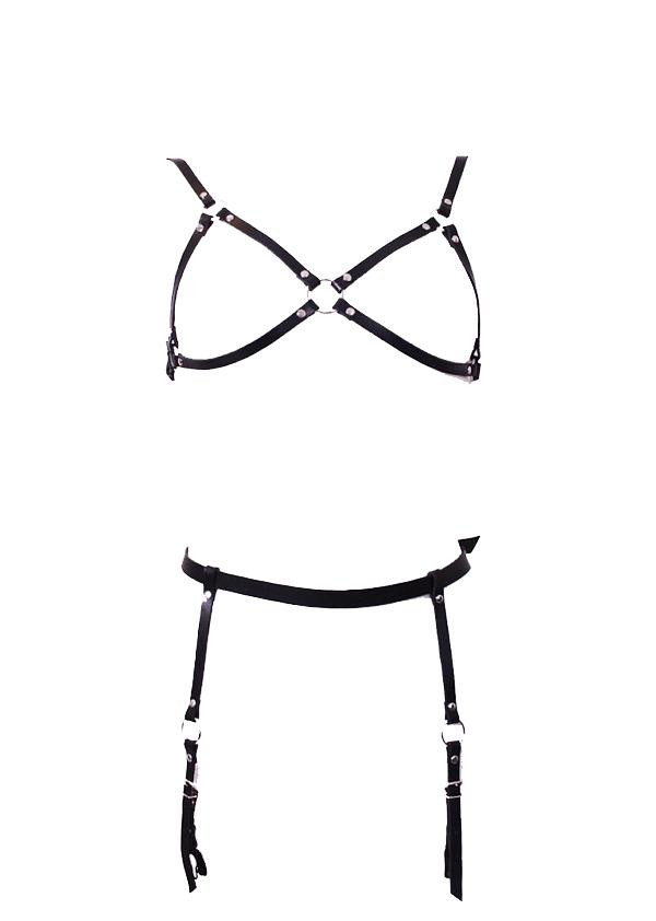 Women’s Leather Harness Set – Exquisite Dominatrix