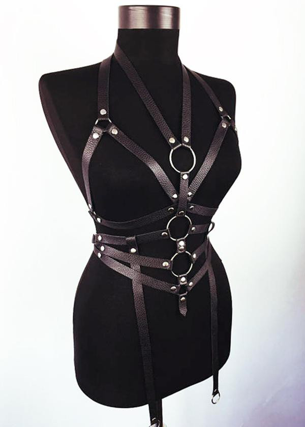 Women’s Leather Body Harness – Custom Made Leather Design