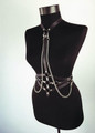 Sleek Erotic Chest Harness in Luxurious Leather