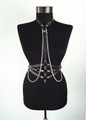 Sleek Erotic Chest Harness in Luxurious Leather