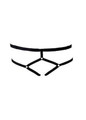 Women's Black Elastic Harness String Panty