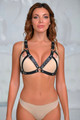 Women's Chest Leather Harness with Ring Detail