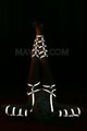 Glowing In Darkness Harness Set - Women  Reflective Full Body Wrap - Reflector Club Dance Wear