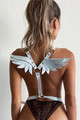 Leather and Angel Wing Detailed Harness