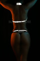 Chain Reflective Harness Set - Women Bustier and Skirt Dance Suit - Reflector Shiny  Wear