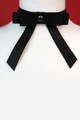 Stylish Leather Choker Neck Tie Back with Bow Accessory
