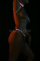 Chain Fancy Clothing Reflective Harness Suit - Rainbow Colorful  Dancer Wear -  Lingerie