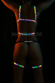 Fancy Wear Colored Reflective Body Harness -  Cupless Body -  Lingerie -  Gear