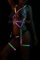 Fancy Wear Colored Reflective Body Harness -  Cupless Body -  Lingerie -  Gear