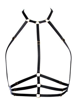 Adjustable Fetish Chest Harness for Intimate Play