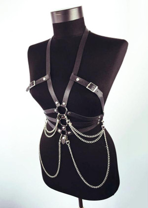 Premium Erotic Leather Harness for BDSM Enthusiasts