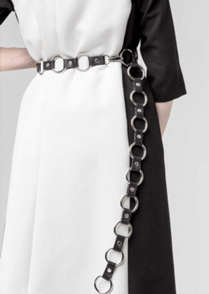 Ringed Stylish Leather Belt