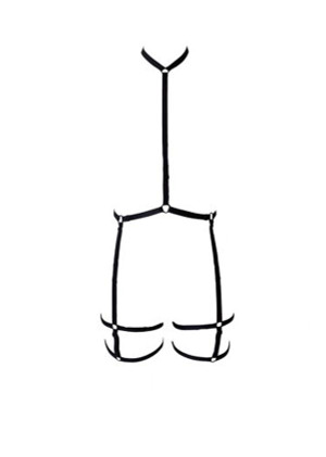 Womens Tie Neck - Waist - Leg Garter Harness