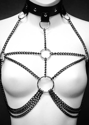 Chain Stylish Collar & Harness Set
