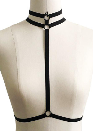 Exquisite Erotic Full-Body Harness in Luxurious Leather