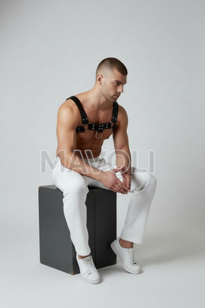 Men's Chest and Shoulders Leather Harness