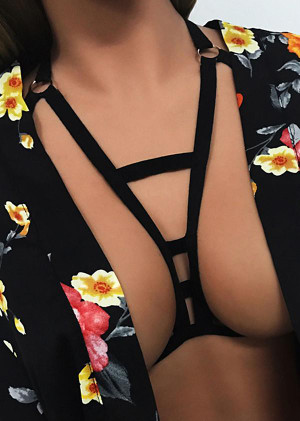 Sleek BDSM Elastic Bra Harness