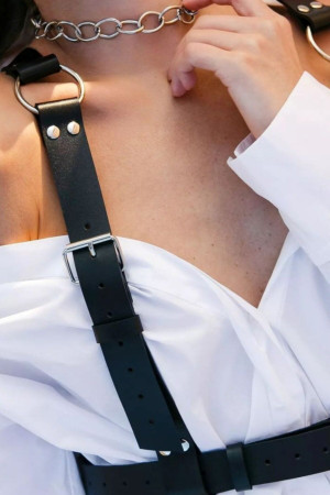 Ring Detailed Shoulder Strap Adjustable Stylish Leather Belt