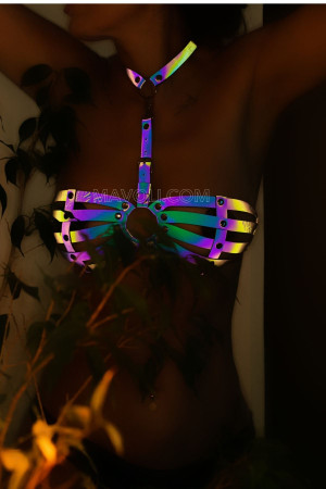 Women's Rainbow Color Reflective Bra