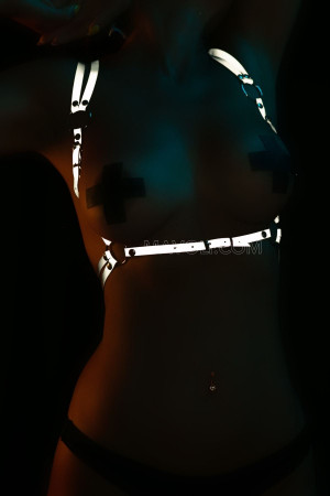 White Reflective Slim Vest Harness