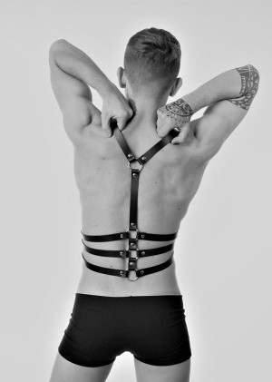 Men’s Leather Harness – Men’s Clubwear, Leather Party Wear, Techno Clubwear