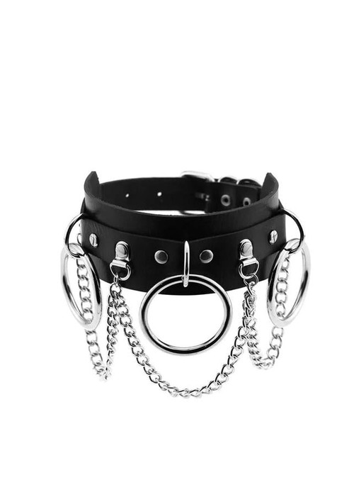 Ring & Chain Detail Sexy Choker