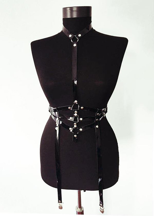 Sleek Dominatrix Full-Body Harness