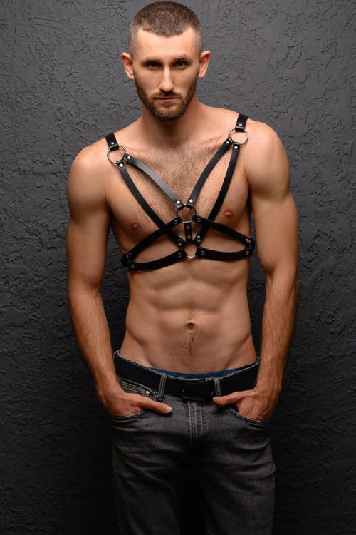 Elite Kinky Leather Harness for BDSM Enthusiasts