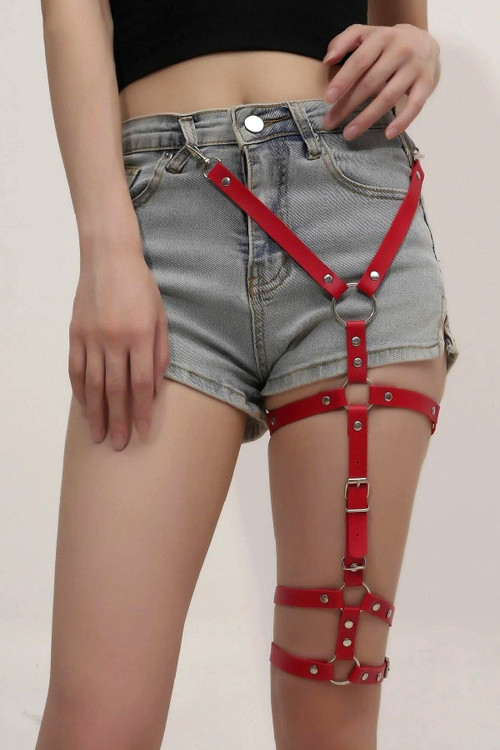 Adjustable Erotic Garter Harness for Submissive Bondage