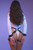 Women's Slingback Bow-tie Black Fantasy Handcuffs & Harness Set