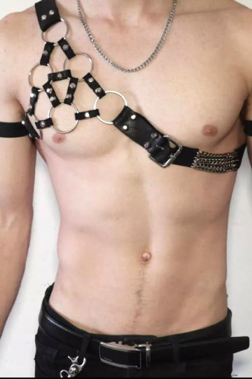 Men's Shoulder & Chest Leather Harness