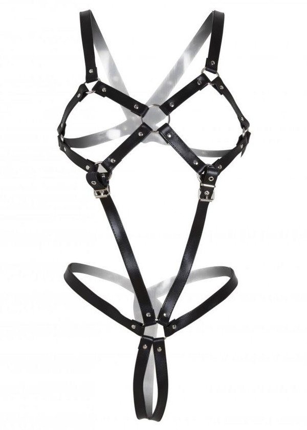 Stylish Look Bondage Harness in Luxurious Leather