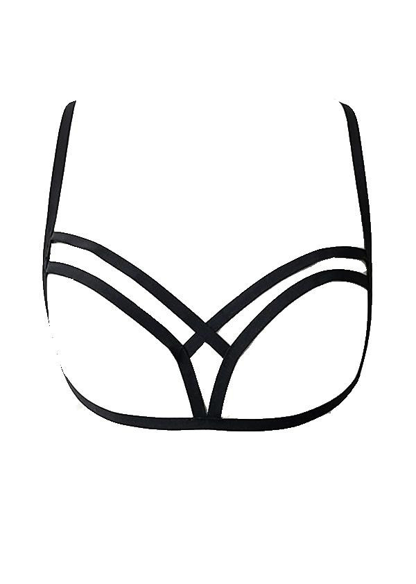 Sleek Look Overbust Harness in Luxurious Leather