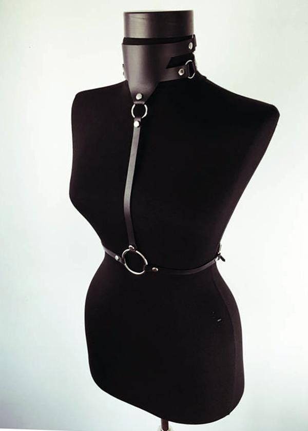 Adjustable Kinky Overbust Harness in Luxurious Leather