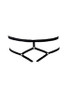 Women's Black Elastic Harness String Panty